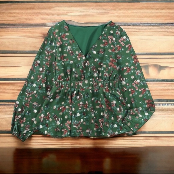 Boho floral v neck blouse - Picture 3 of 5